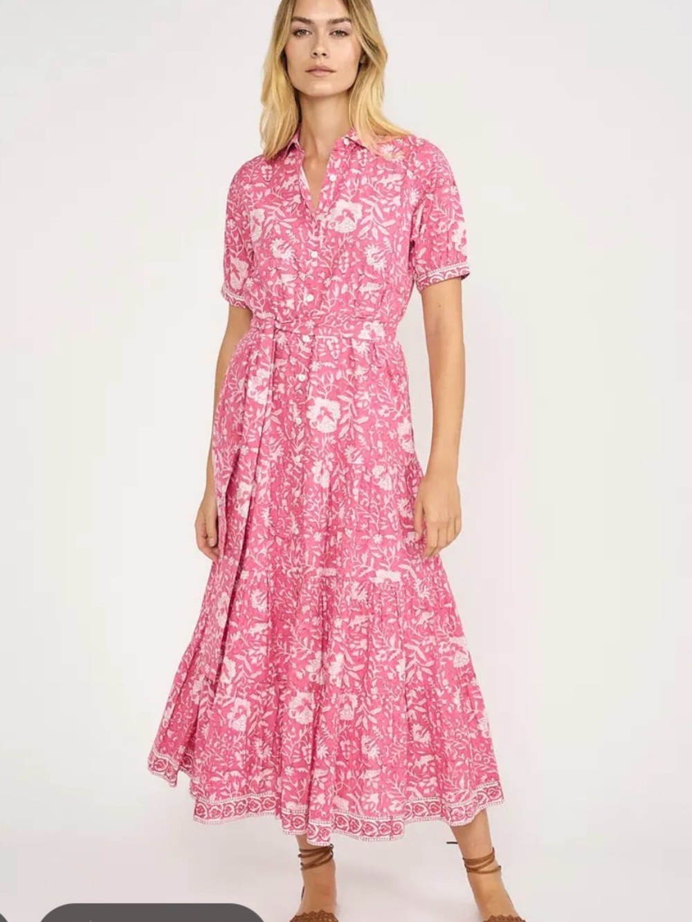 Marea by Liz Joy Pink Floral Shirtdress